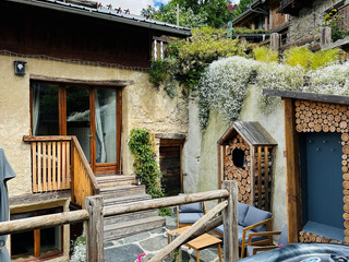 Terrace with hot tub, BBQ and garden furniture
