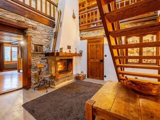Living area and fireplace 